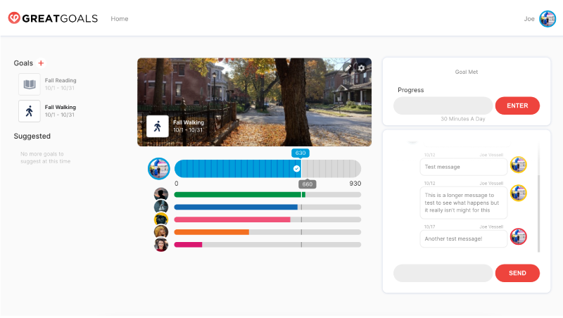 application main page