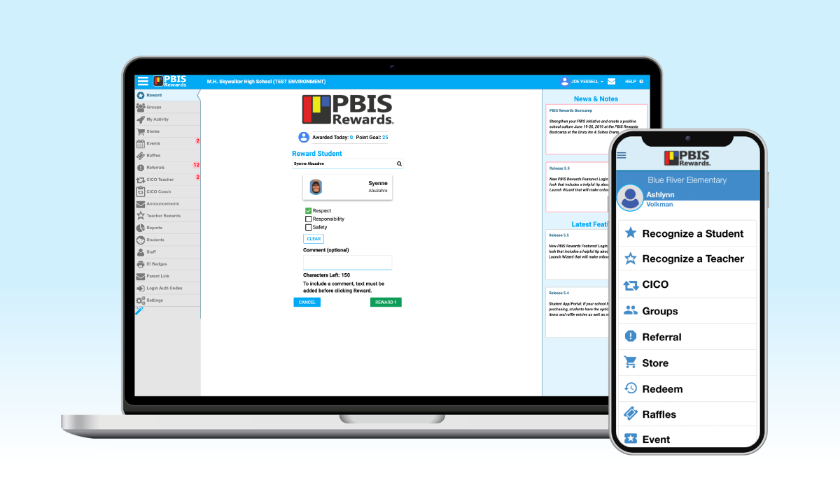 PBIS Rewards Old User Interface